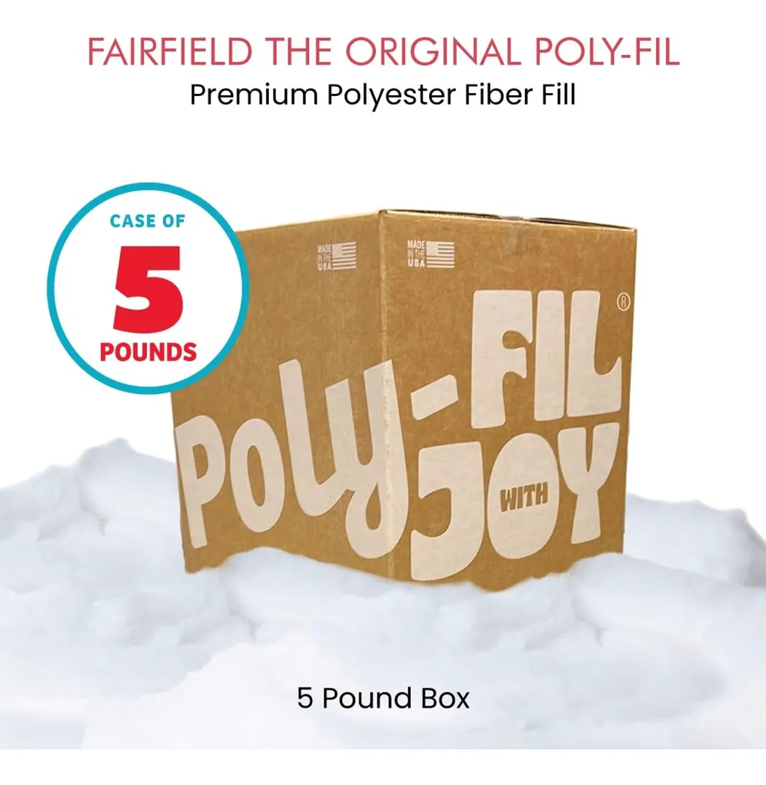 Fibra Premium Poly-fil Fairfield PF-5 para Relleno y Manualidades ...