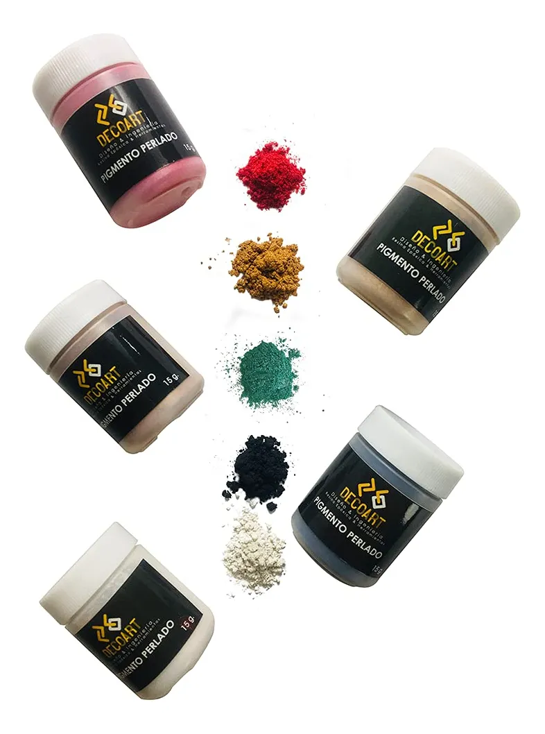 Kit 5 Pigmentos Perlados para Resina Epóxica - Efecto Brillante y Profesional para Manualidades y Artesanía