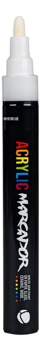 Marcador Acrílico Blanco 2mm Medium Montana Colors: Pintura Spray Profesional para Arte y Diseño | Secado Rápido, Alta Cobertura | Montanacolors