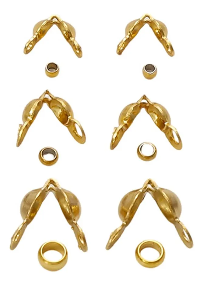 100 Piezas Hebillas Acero Inoxidable para Bisutería, Cierres Dorados para Pulseras y Collares, Joyería DIY, Artesanía