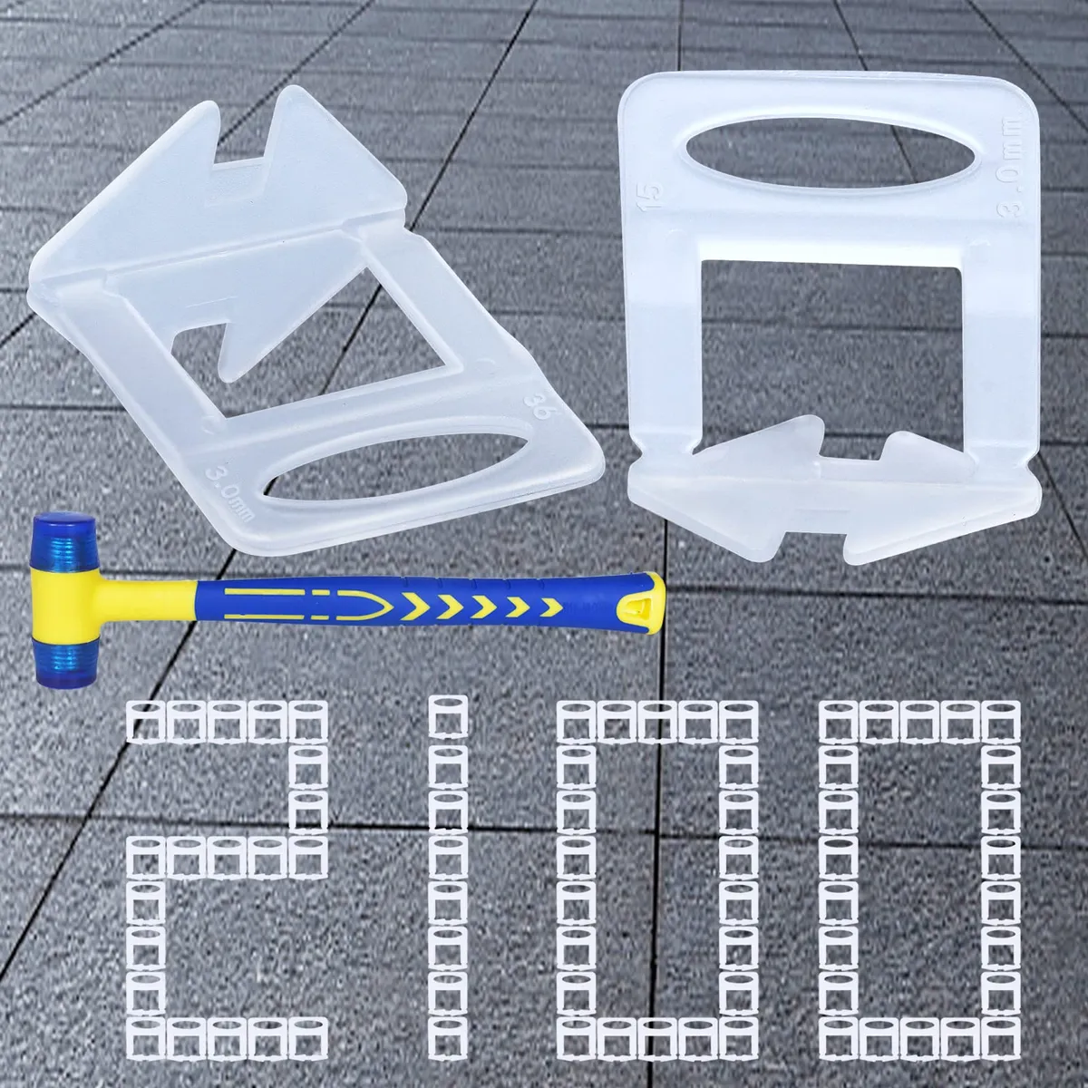2100 Piezas Clips y Espaciadores para Nivelación de Azulejos Blancos | Kit Profesional para Instalación Perfecta | Ideal para Baños, Cocinas y Suelos