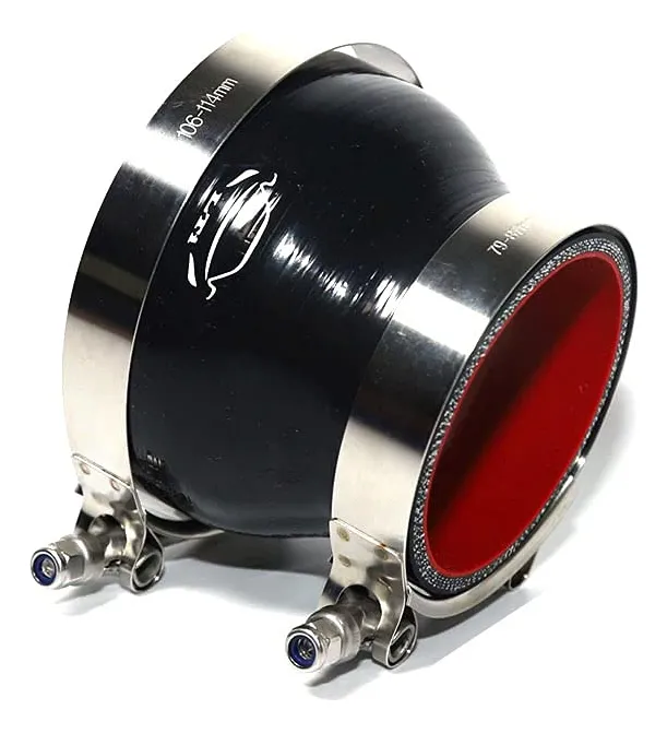 Acoplador Manguera Silicona Reforzado Negro Alta Temperatura Conexión Universal Flexible Duradero Resistencia Presión