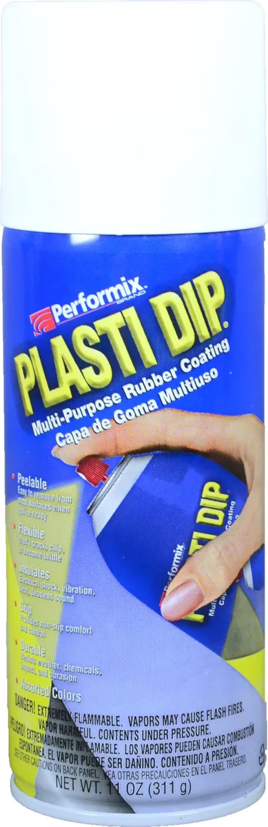 Pintura Plástica Blanca Dko Plasti Dip 11207-6 para Carrocería, Reparaciones y Decoración Profesional - Acabado Mate Duradero