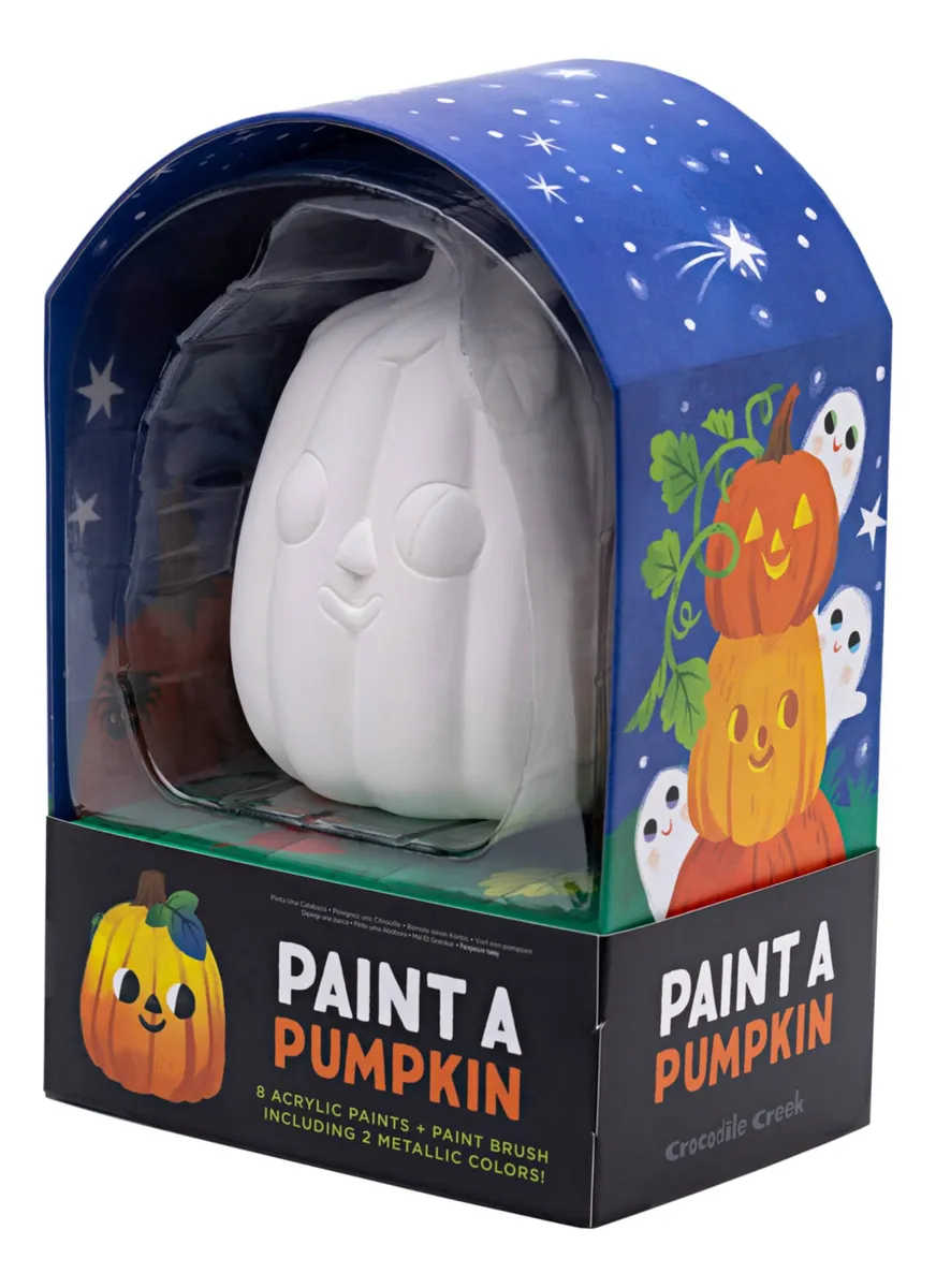 Calabaza de Cerámica para Pintar Crocodile Creek - Manualidades Infantiles, Decoración DIY, Regalo Creativo para Niños y Niñas