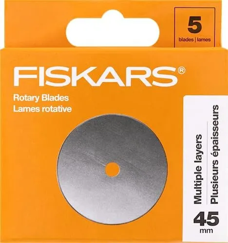 5 Cuchillas Rotativas de Repuesto 45mm para Patchwork, Manualidades y Corte Preciso en Tela - Material de Alta Calidad y Durabilidad