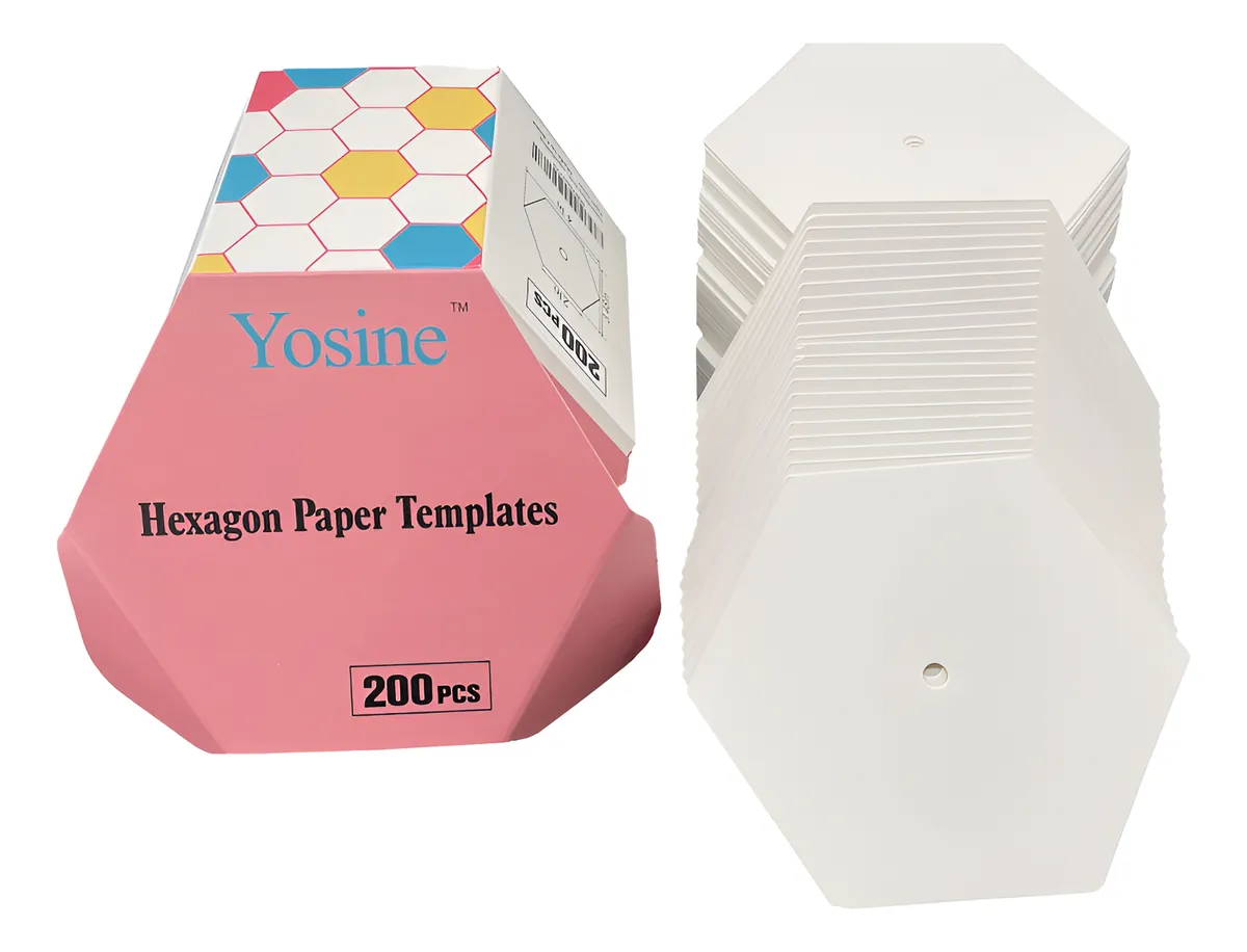 200 Piezas Papel Acolchado Hexagonal DIY Blanco para Manualidades y Decoración - Material Versátil para Proyectos Creativos