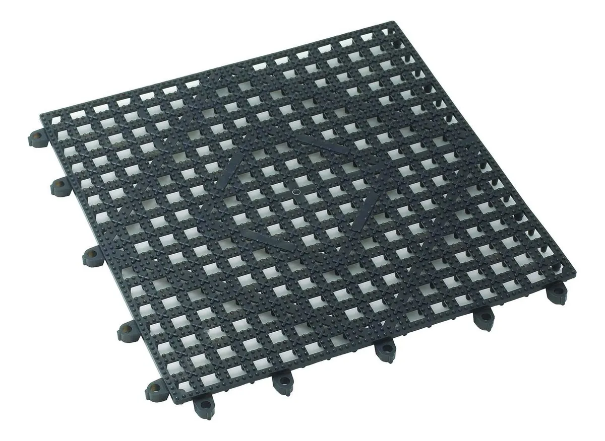 Alfombrilla de Barra Entrelazada Humo Oscuro Negro - Ideal para Hostelería y Hogar - Antideslizante y Duradera - Mediana