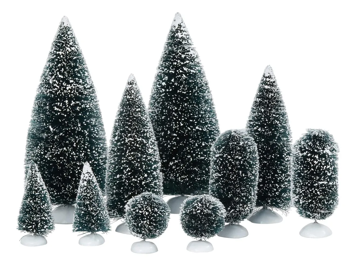 Accesorios para Aldeas: Árbol Topiario Frosted Flor Color, Decoración Artesanal para Hogar y Jardín. Añade Encanto y Estilo Único.