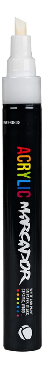 Marcador Acrílico Blanco Montana Colors 6mm Spro0109003 para Arte, Graffiti y Diseño | Punta Redonda Profesional de Alta Cobertura