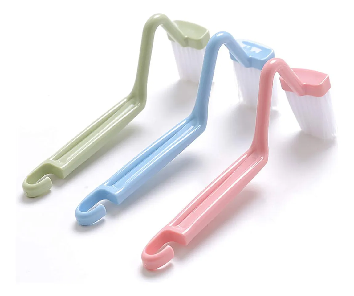 Cepillo de Inodoro Curvado de Plástico con Mango Ergonómico para Limpieza Profunda Higiénica - Pack de 2 Unidades, Color Blanco