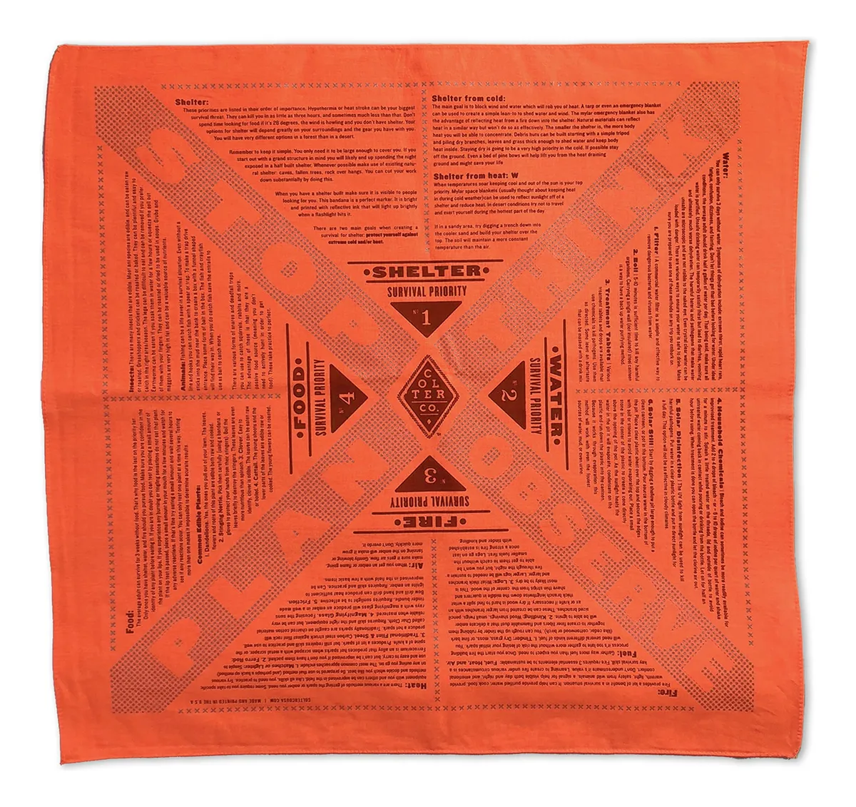 Bandana Reflectante de Supervivencia 100% Algodón Color Naranja - Seguridad y Visibilidad en Exteriores