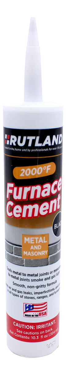 Cemento Rutland 64C Refractario para Hornos y Chimeneas - Alta Temperatura Soporta +2000°F - Reparación Resistente y Duradera