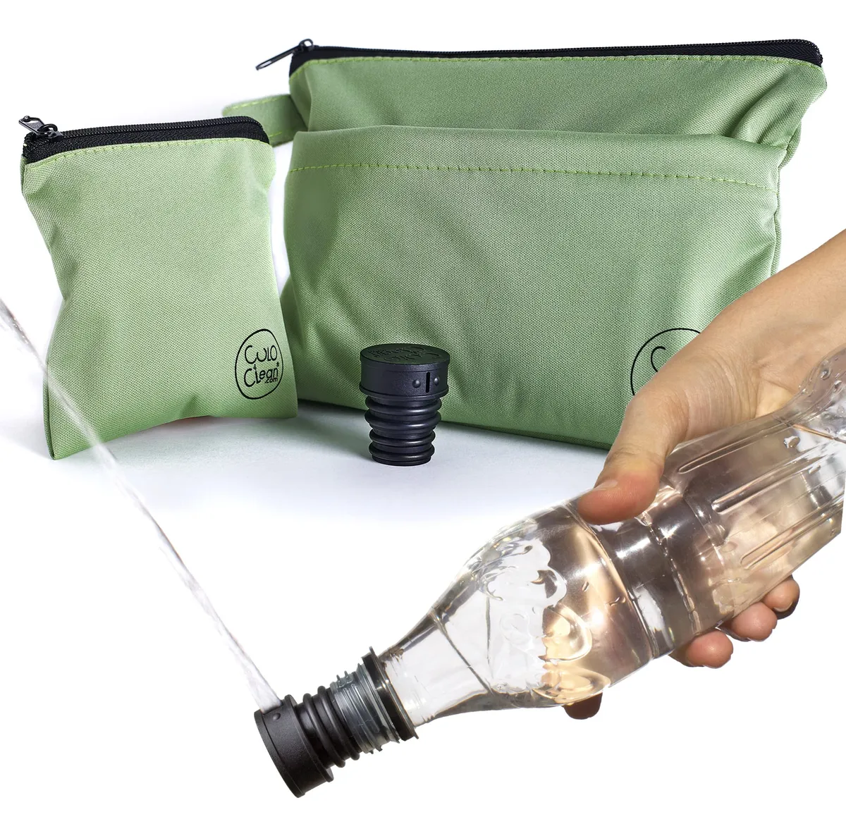 Bolsa de Higiene y Neceser Portátil para Senderismo, Viajes y Uso al Aire Libre | Bidé Integrado Compacto y Ligero