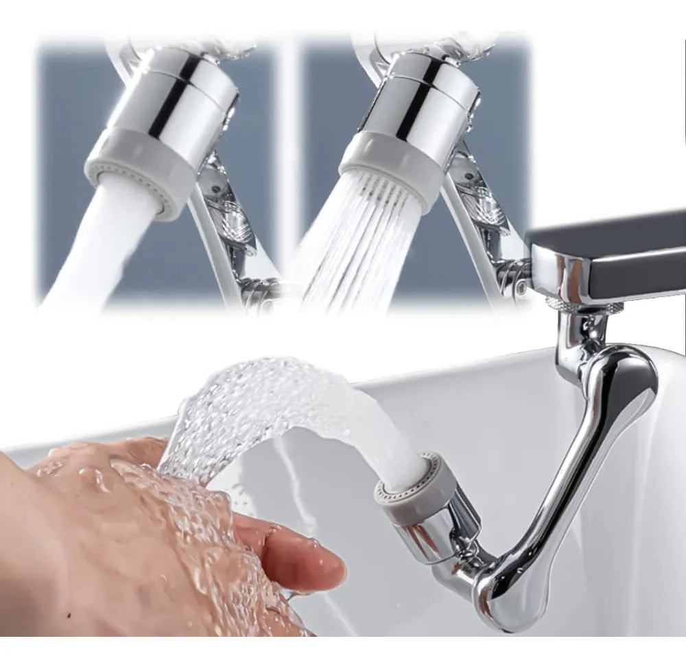Aireador Extensor de Grifo Giratorio Multifunción 1080° para Cocina y Baño | Ahorro de Agua y Limpieza Fácil | Accesorios de Fontanería Universales