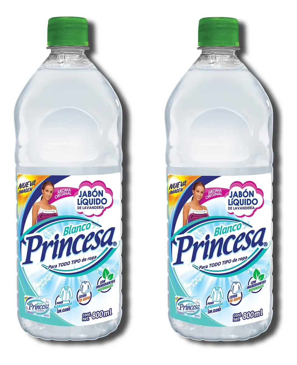 Jabón Líquido Blanco Princesa Pack 2 Unidades: Limpieza Suave y Fragancia Duradera para Manos y Cuerpo - Ideal para Uso Diario