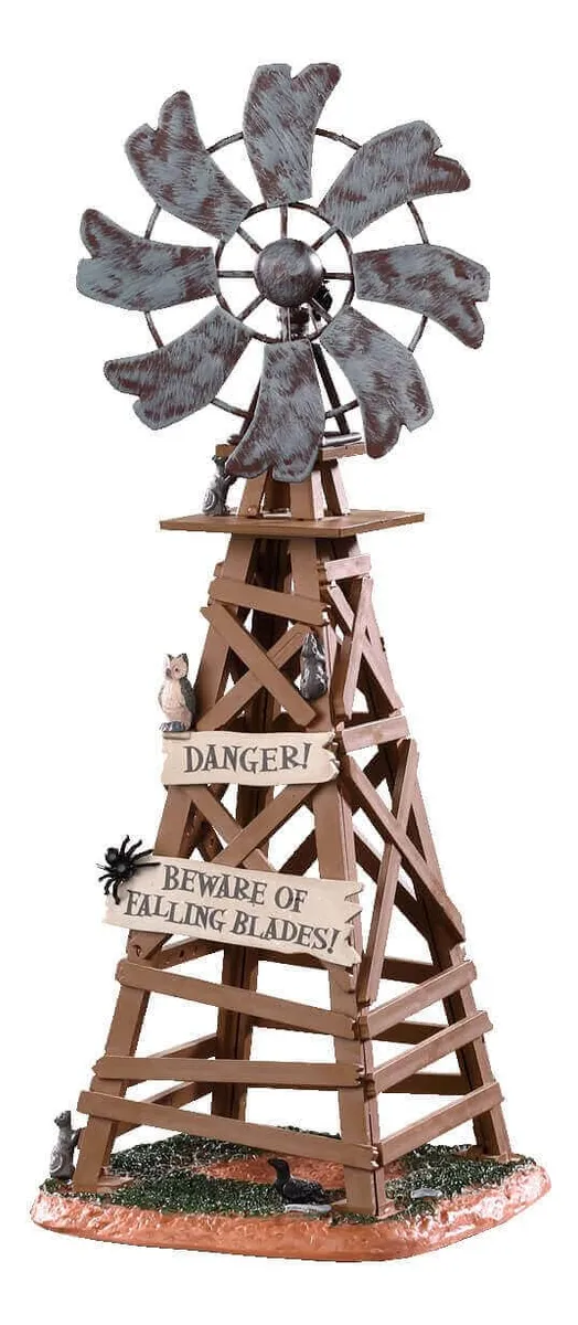 Molino de Viento Lemax Spooky 03508 - Figura Decorativa para Escenas Navideñas y Festivas - Añade Encanto a tu Colección