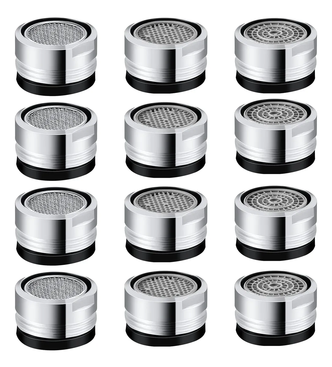 Aireador de Fregadero de Cocina 12 Piezas - Kit Adaptador Universal para Grifo - Mejora Flujo de Agua y Ahorra - Accesorios Esenciales