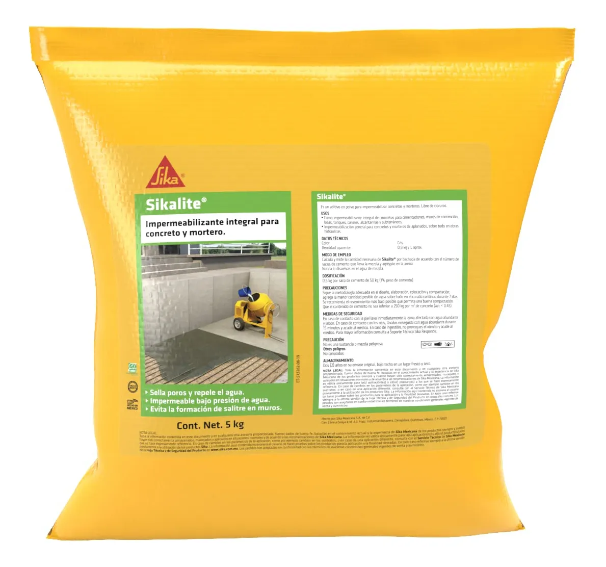 Aditivo Impermeabilizante en Polvo para Concretos y Morteros | Alta Resistencia y Durabilidad | Fácil Aplicación | Protección Profesional