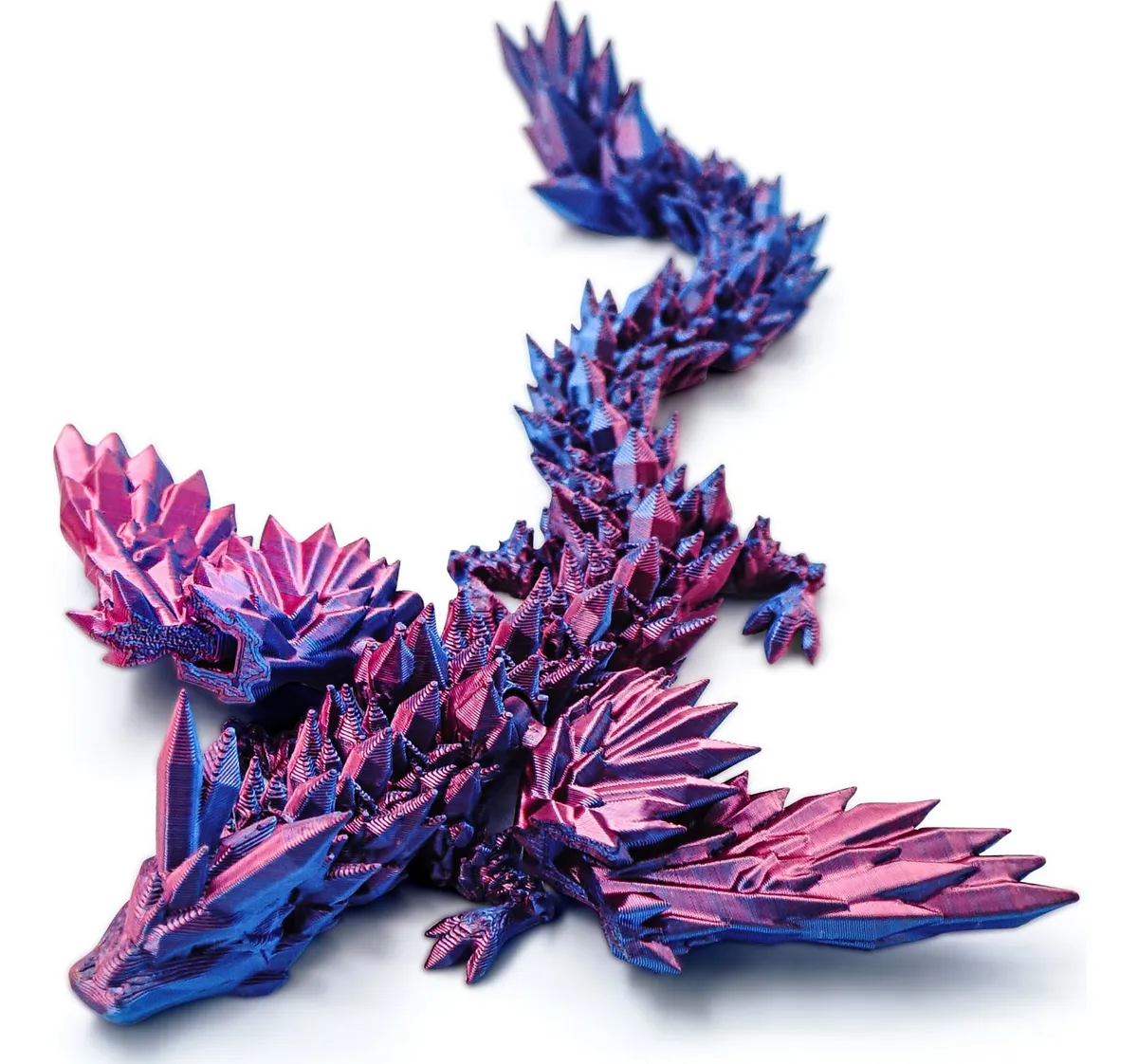Dragón Morado 3D Decoración Hogar Diseño Único Realista Impresión 3D Regalo Original
