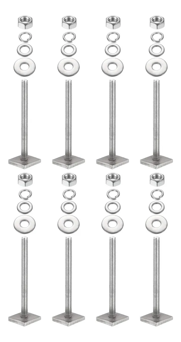 Pernos T Ranura M6 Cuadrados para Bicicleta Kaya - Accesorio Versátil para Reparación y Montaje - Color Negro Profesional