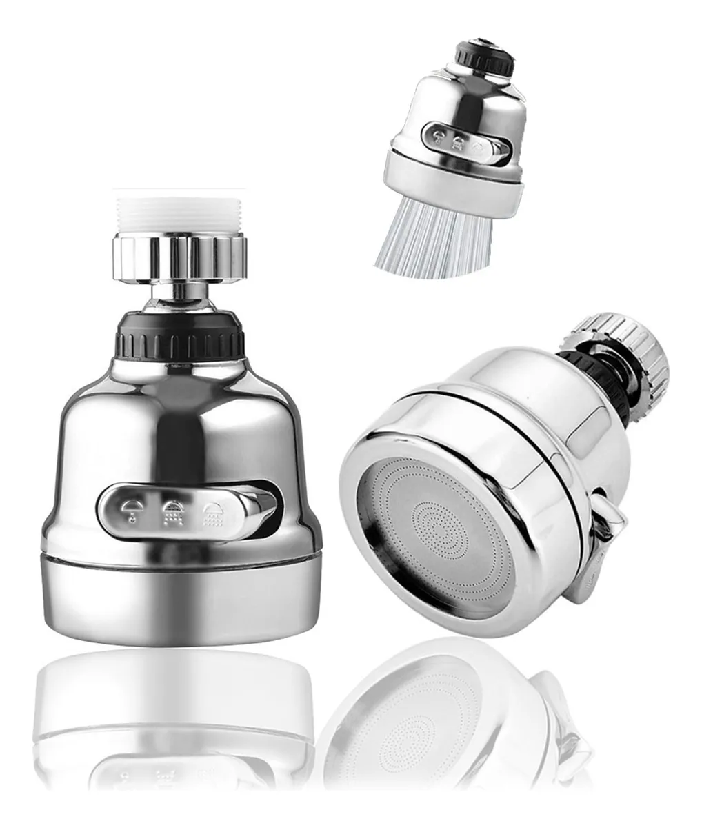 Aireador de Fregadero 360° con 3 Modos Ajustables - Extensor de Grifo Flexible para Cocina y Baño - Fácil Instalación Universal 1 Pulgada