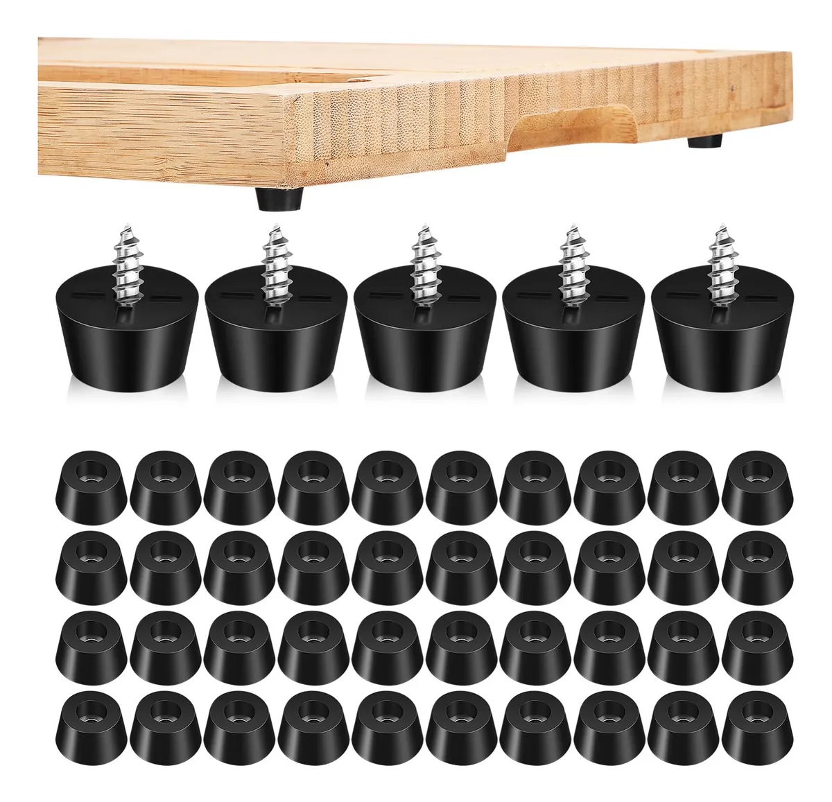 120 Unidades Patas Antideslizantes de Goma para Tabla de Cortar | Mayor Estabilidad y Protección para Tu Cocina | Ideal para Superficies Lisas