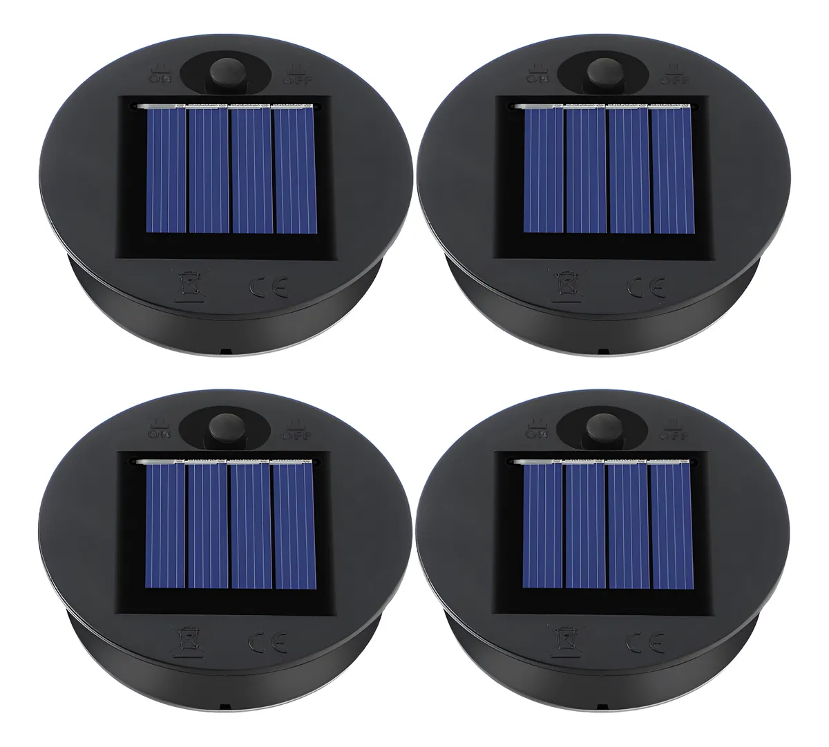 4 Piezas Lámparas Solares LED Decorativas Exteriores Impermeables para Jardín y Patio | Iluminación Ambiental Resistente a la Intemperie