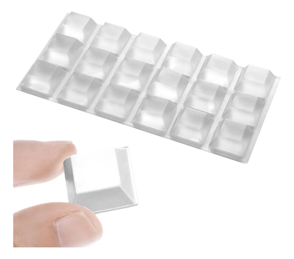 18 Piezas Parachoques Adhesivos de Goma Transparente: Protege Muebles y Superficies Contra Rayones y Golpes