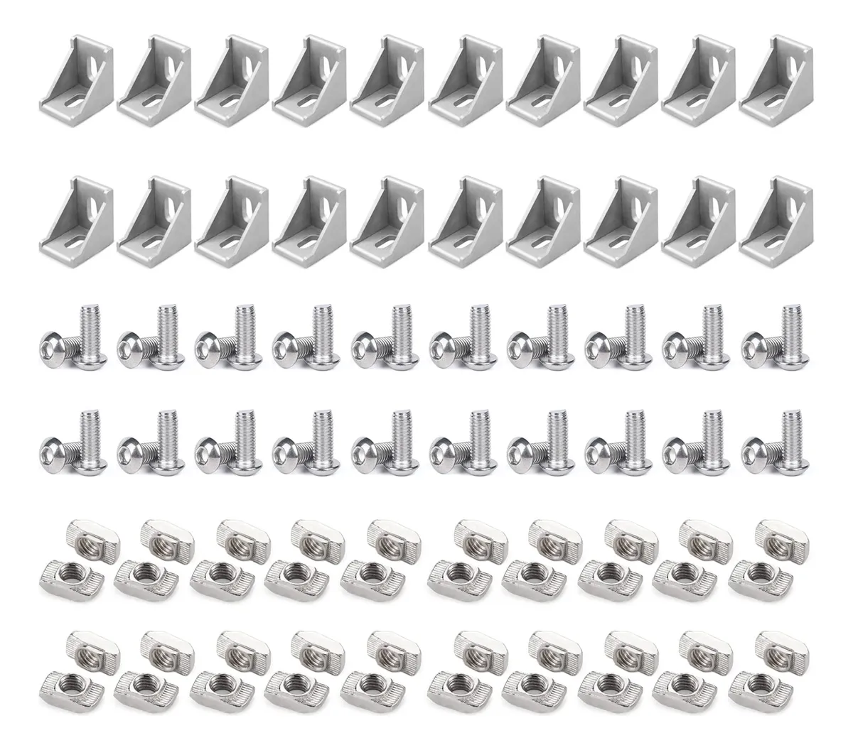 40 Conectores de Extrusión de Aluminio 4040 para Perfiles Modulares - Kit de Montaje Robusto y Versátil para Estructuras DIY