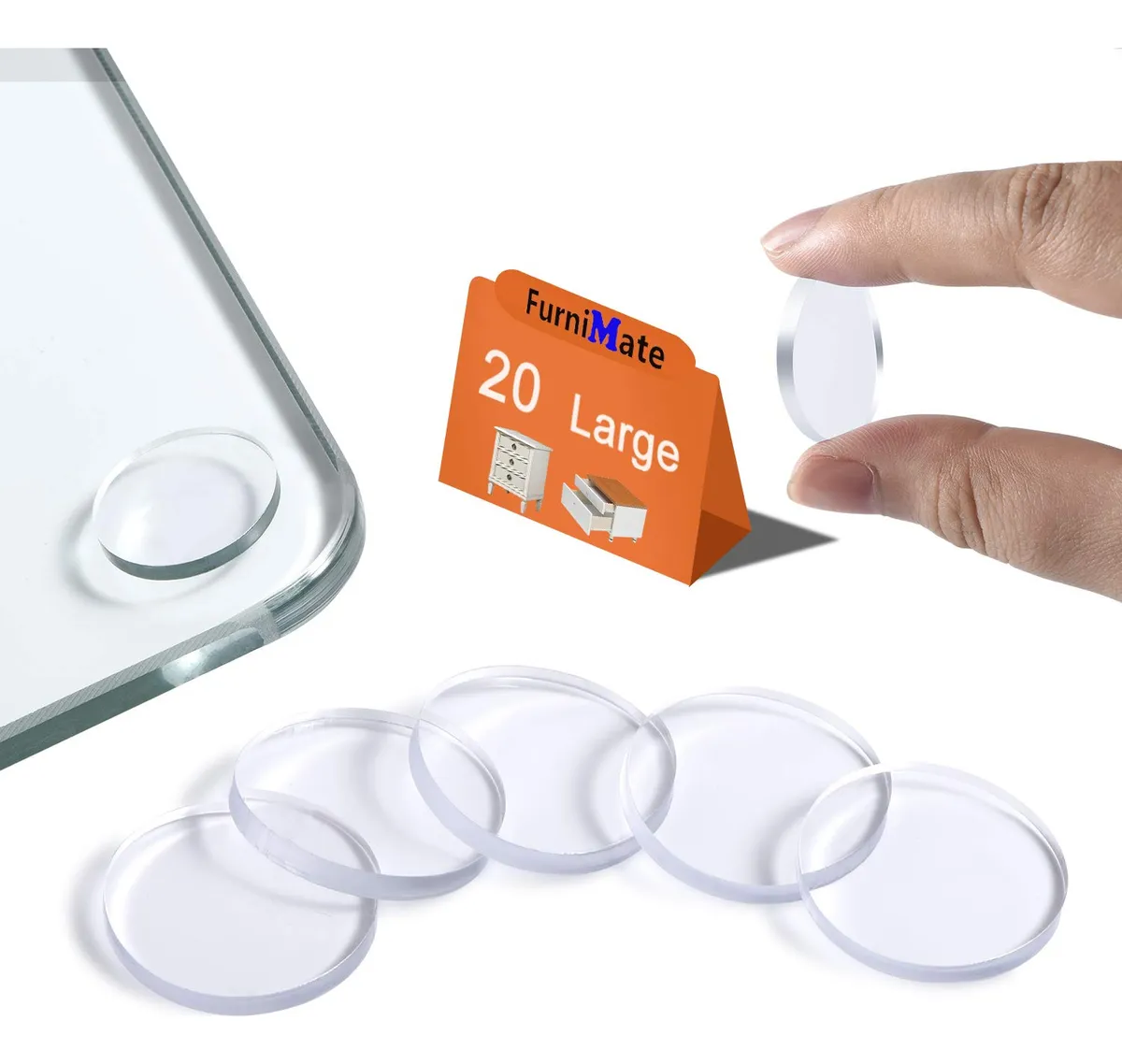 Almohadillas Antideslizantes Premium para Mesa de Vidrio | Pinzas de Seguridad Transparentes | Protección Estable y Duradera | Kit para Muebles de Exterior e Interior
