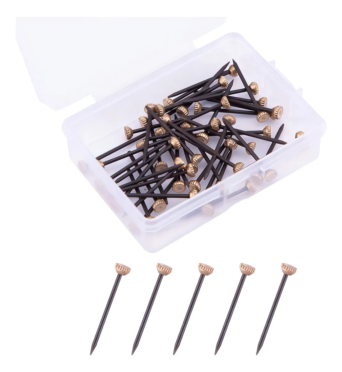 50 Piezas de Colgantes para Uñas de Fotos y Marcos - Clips Organizadores Transparentes con Caja de Almacenamiento - Ideal para Colgar Imágenes, Notas y Recuerdos