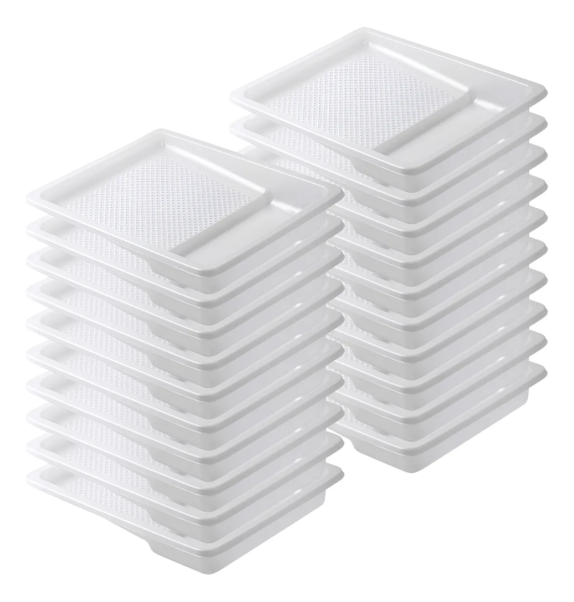Bandeja De Pintura Desechable Plástico Pack 20 Unidades Profesional Para Acuarela Óleo Acrílico Limpieza Fácil