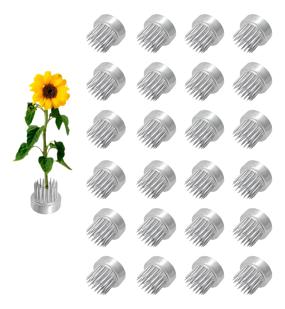 Pack 24 Arregladores de Flores Ikebana: Soporte Estable para Composiciones Florales Naturales y Artificiales | Base Floral Profesional