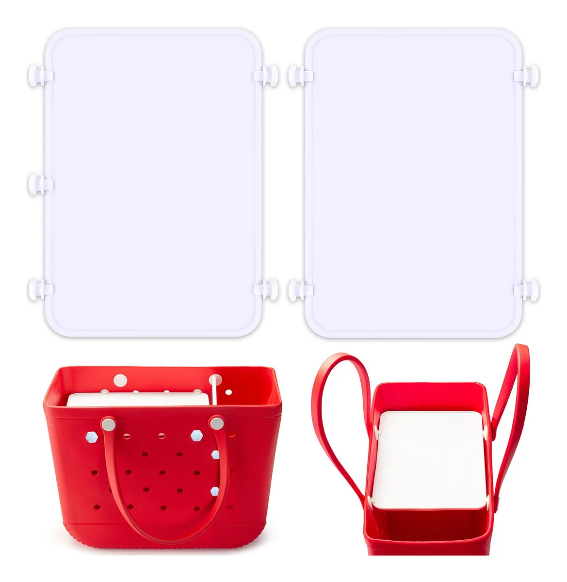 Bandeja Divisora Organizadora para Bolsas Bogg | Blanco | Diseño de Tela | Accesorios Esenciales | Mantén tus Pertenencias Ordenadas y Seguras