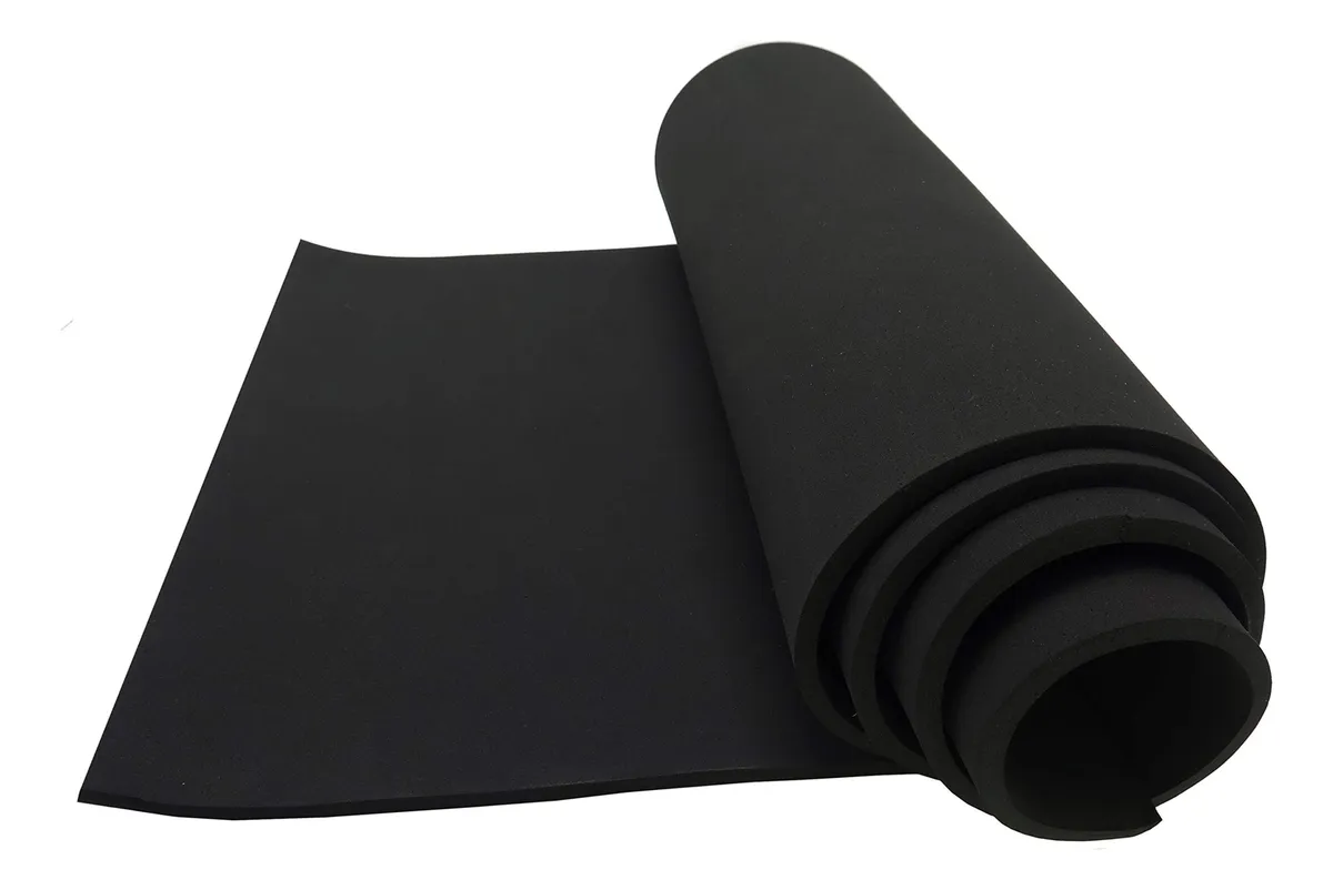 Plancha de Espuma de Neopreno Negra 15" Ancho x 60" Largo - Material Versátil para Aislamiento, Sellado y Manualidades DIY