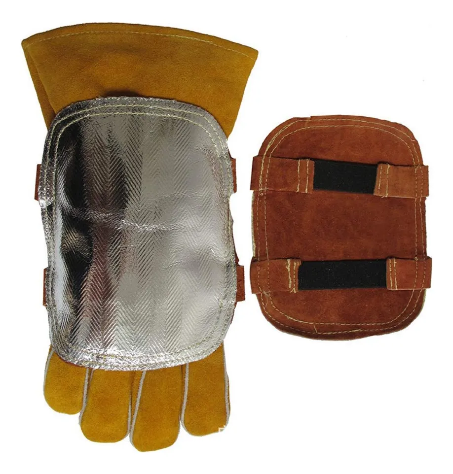 Almohadilla de Mano Profesional para Soldadura de Cuero y Aluminio - Soporte Antideslizante y Protección Térmica - Ideal para Proyectos Electrónicos y DIY