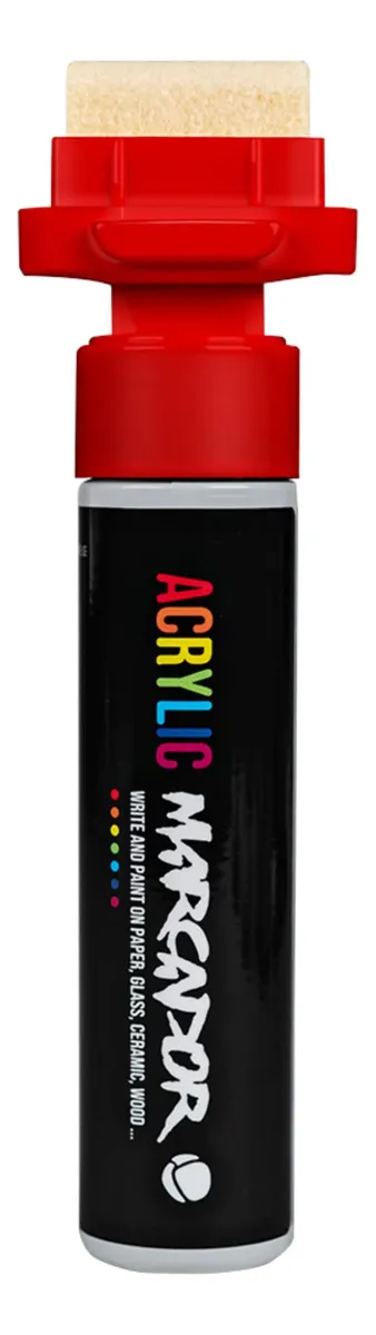 Marcador Acrílico Rojo 30mm Biggie Montana Colors para Graffiti y Arte Urbano - Aplicación Precisa y Duradera