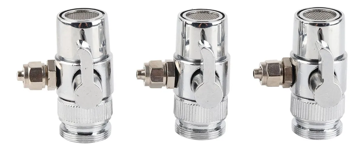 Pack 3 Válvulas Desviadoras para Grifo de Fregadero - Adaptador Universal para Cocina y Baño - Fácil Instalación