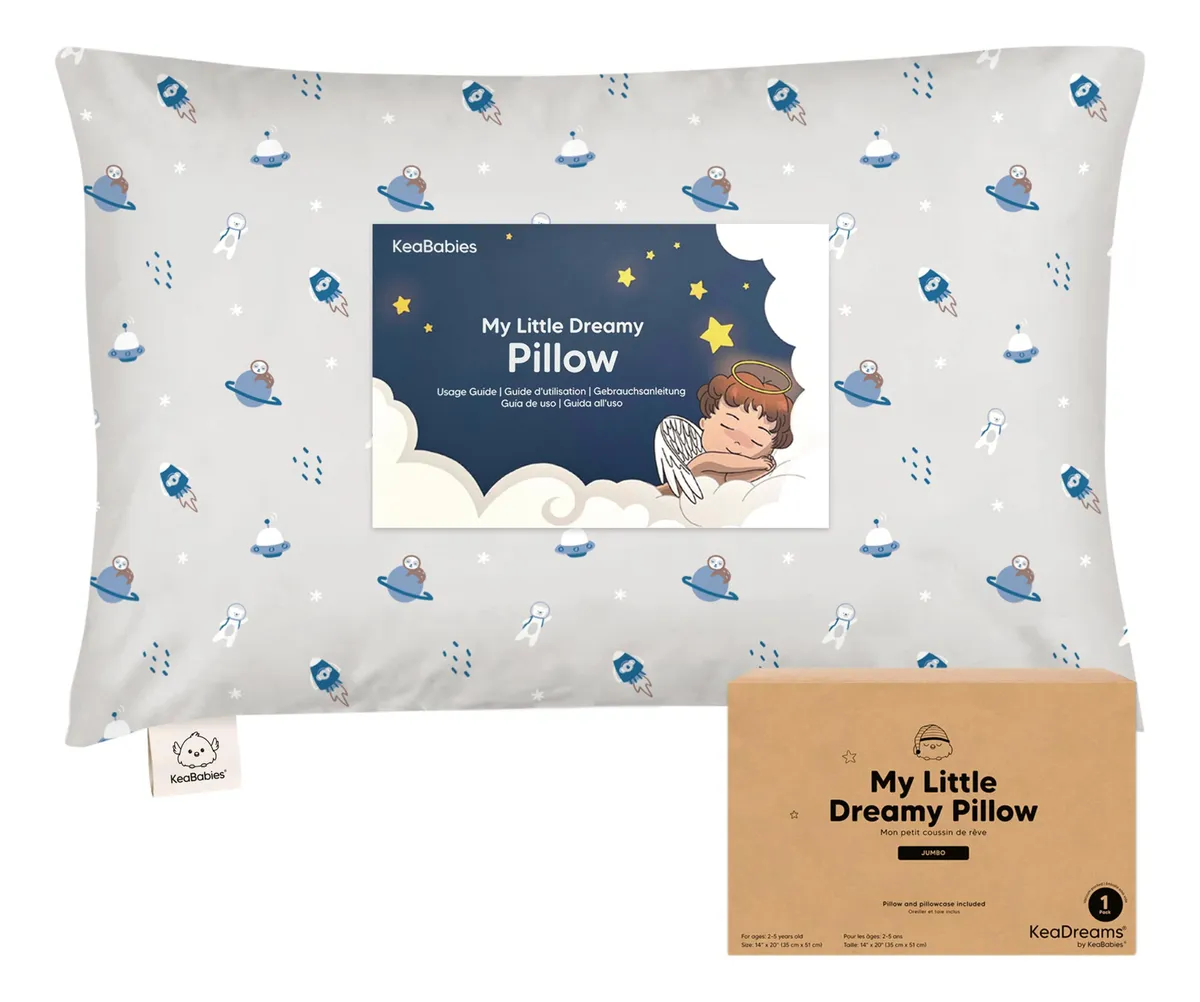 Cojín Infantil Suave Orgánico Cosmo para Dormir | Transpirable y Lavable | Ideal para Bebés y Niños Pequeños | Comodidad y Seguridad Garantizada | Algodón Orgánico Certificado