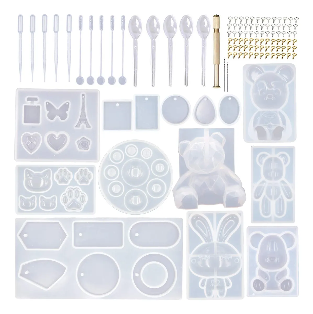 132 Moldes de Silicona para Animales - Kit de Bricolaje Creativo para Manualidades, Jabones, Velas y Resina. Molde Flexible y Duradero para Proyectos de Decoración.