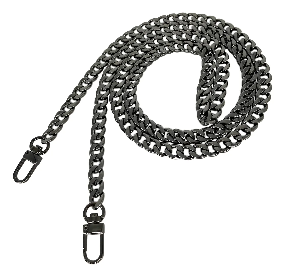 Correa de Cadena Plana de Hierro Negra para Bolso de Mano - Accesorio Duradero y Elegante para tu Cartera - Reemplazo de Correa de Bolso de Moda