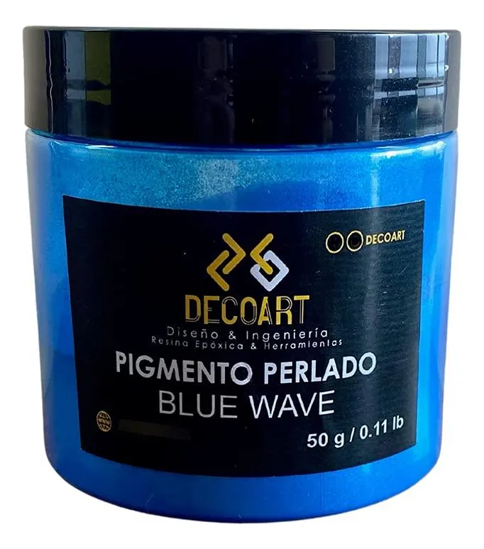 Pigmento Metalizado Azul Wave para Resina Epóxica - Efecto Brillante y Profundo | Polvo de Mica para Manualidades y Decoración Profesional