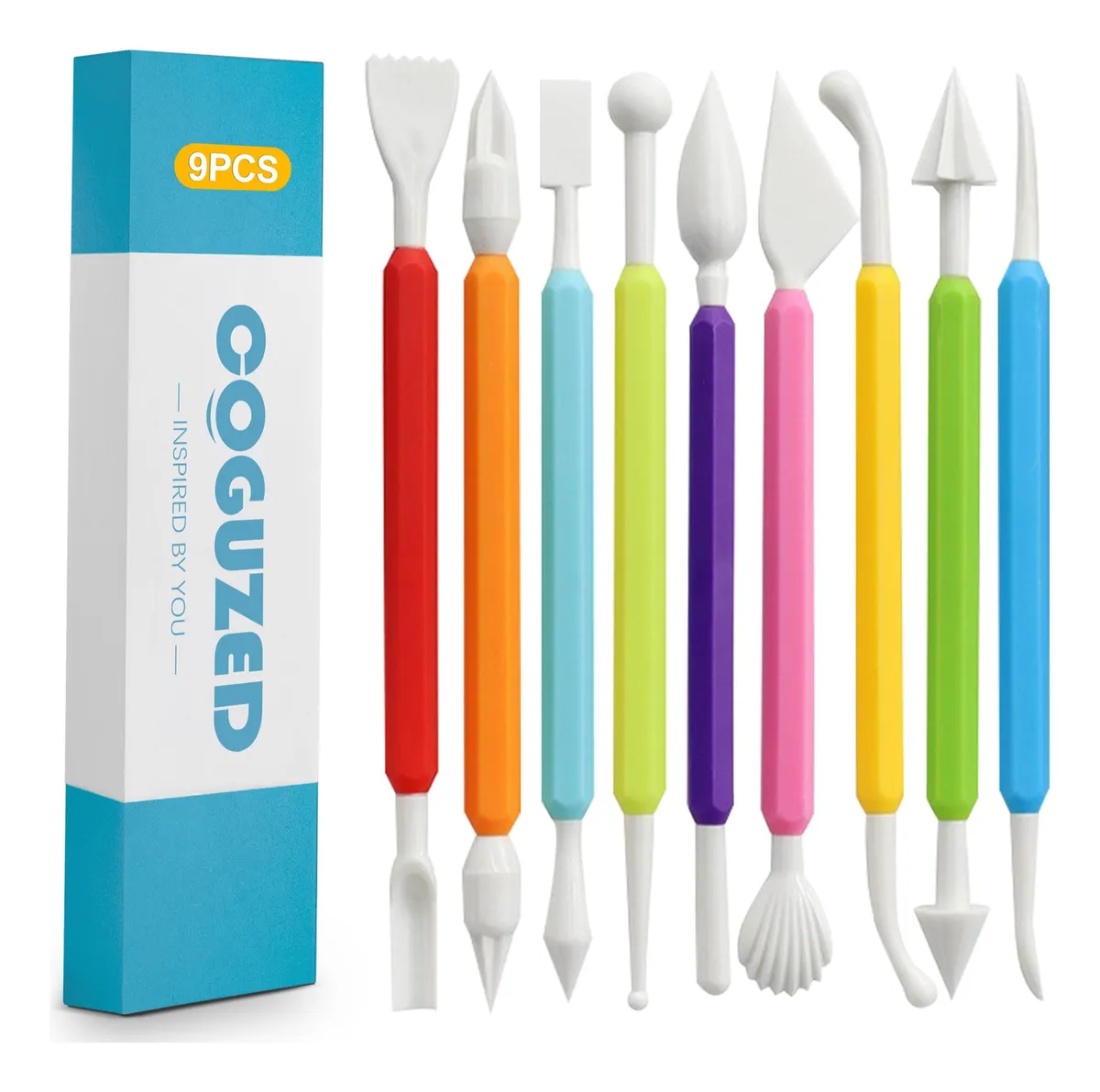 Juego Completo de 9 Herramientas de Escultura y Tallado de Arcilla Profesional para Manualidades, Cerámica y Arte | Kit Versátil para Artistas y Aficionados