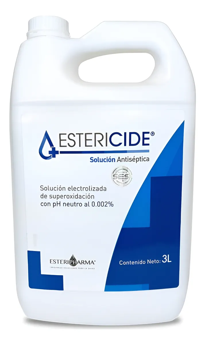 Estericide Solución Antiséptica Profesional para Eliminar Virus, Bacterias y Hongos - Desinfección Segura y Efectiva | [Capacidad]