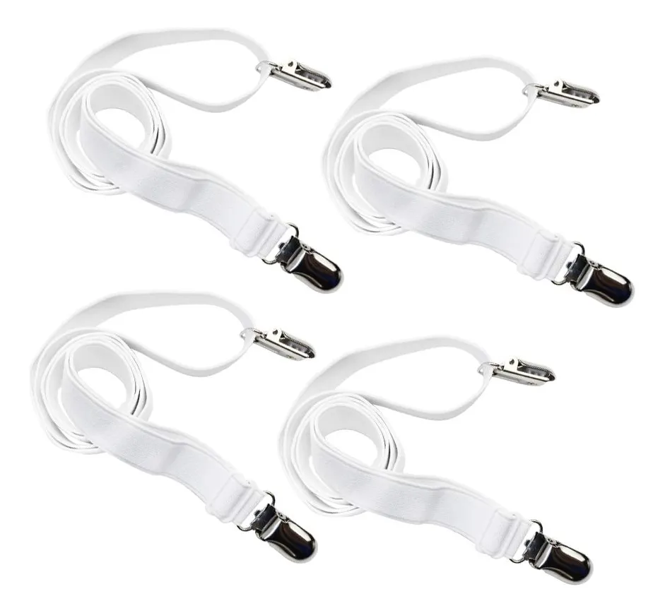 Clips Sujetadores Largos Ajustables para Sábanas Bajeras de Colchón - Fijación Segura y Duradera para Cama Negra - Antideslizantes Universales