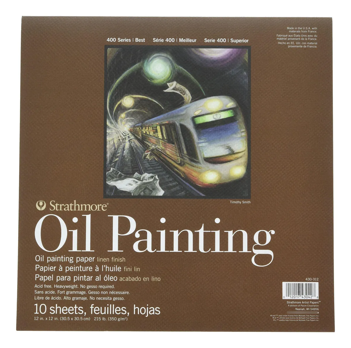 Almohadilla De Pintura Al Óleo Serie 400 - 10 Hojas Encoladas para Artistas | Soporte Óleo de Calidad Profesional