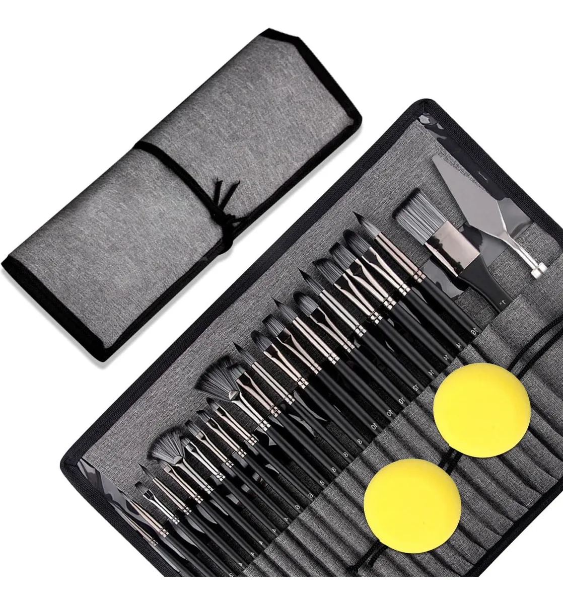 Kit 26 Pinceles Profesionales para Pintura Acrílica y Óleo | Cerdas de Calidad | Incluye Bolsa Organizadora | Ideal Artistas y Principiantes