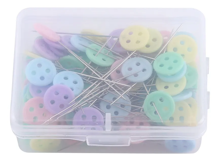 100pcs Cabeza de Alfiler de Flores, Alfileres Rectos para Costura y Manualidades con Cabeza de Color Vibrante | Herramientas Esenciales para Patchwork y Proyectos Textiles