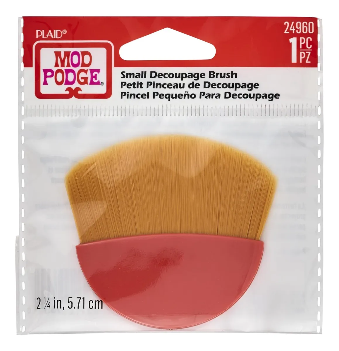 Aplicador Pincel Mod Podge Básico 24960 para Manualidades y Proyectos de Arte con Cerdas de Alta Calidad, Ideal para Aplicar Decoupage y Selladores