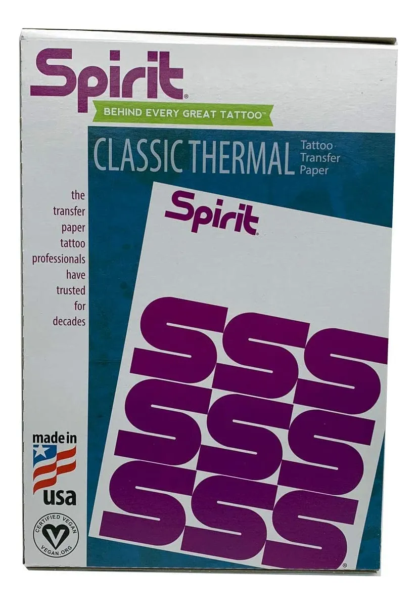 Papel Stencil Termofax para Tatuajes - 100 Hojas Profesionales para Transferencia de Diseños - Ideal para Artistas del Tatuaje